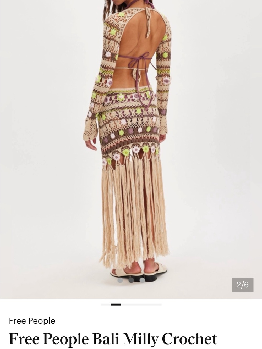 Free People Bali Milly Crochet Maxi Dress - Picture 2 of 7